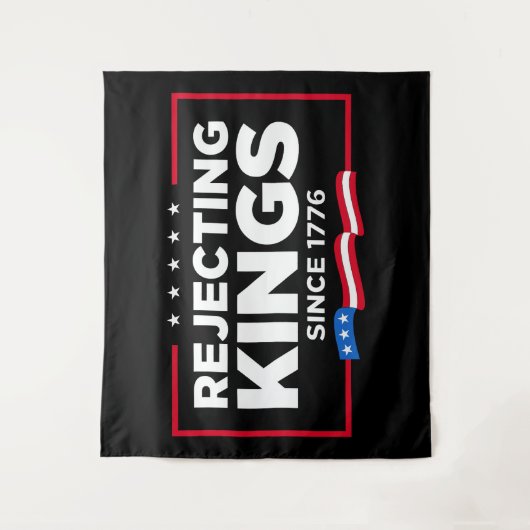 Afwijzing van koningen sinds 1776 Patriottische Vl Wandkleed (Voorkant)