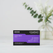 Afwisselend - penseelviolettextuur visitekaartje (Staand voorkant)