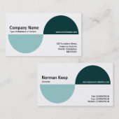 Afwisselende aansluitingen - schaduwen van groen visitekaartje (Voorkant / Achterkant)