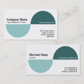 Afwisselende aansluitingen - schaduwen van groen visitekaartje (Voorkant / Achterkant)