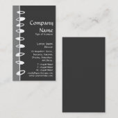 Afwisselende bladeren - grijs, donkergrijs en wit visitekaartje (Voorkant / Achterkant)