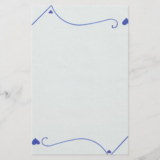 Afwisselende harttop en onderste lijn briefpapier (Voorkant)