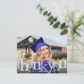 Afwisselende Overlay Afstudeer Dank Je Wel Briefkaart (Staand voorkant)