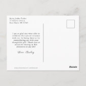 Afwisselende Overlay Afstudeer Dank Je Wel Briefkaart (Achterkant)