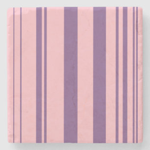 Afwisselende strepen/roze & Paarse Stenen Onderzetter