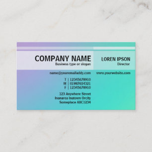 Afwisselende tafels - Zachte gradiënten Visitekaar Visitekaartje