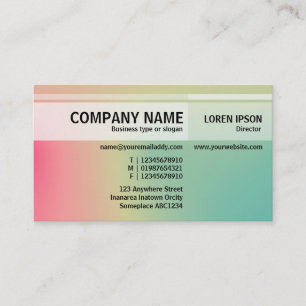 Afwisselende tafels - Zachte gradiënten Visitekaar Visitekaartje