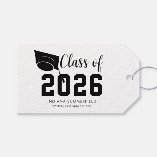 Afwstuderen 2026 Script Eenvoudig Afgestudeerd Eig Cadeaulabel (Voorkant (Horizontaal))