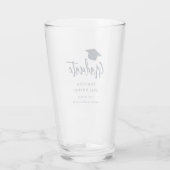 Afwstuderen 2026 Script Navy Blauwe Persoonlijke A Glas (Achterkant)