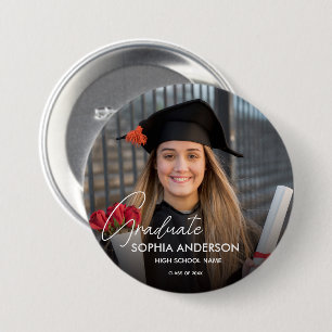 Afwstuderen Eenvoudig Modern Script Klassieke Foto Ronde Button 7,6 Cm