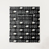 Afwstuderen Zwarte Klas Jaar Foto Op Backdrop Wandkleed (Voorkant)