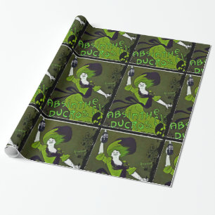 Afzien in het groenboek van de overvulling van de cadeaupapier