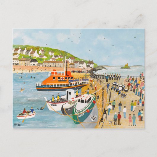 Afzinking van de reddingsboot in Mousehole Briefkaart (Voorkant)