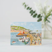 Afzinking van de reddingsboot in Mousehole Briefkaart (Staand voorkant)