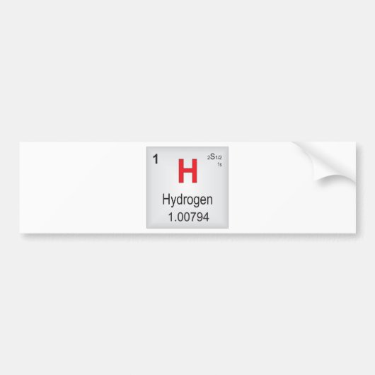 Afzonderlijk waterstof-element van de periodieke t bumpersticker (Voorkant)