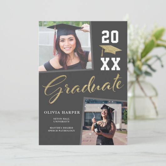 Afzonderlijke Afstuderen aankondiging (Staand voorkant)