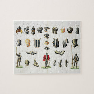 Afzonderlijke artikelen van de Armor van een Knigh Legpuzzel
