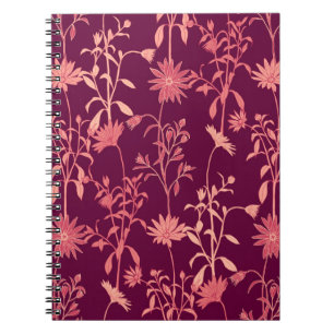 Afzonderlijke elementen: Bloemen Vintage Notitieboek