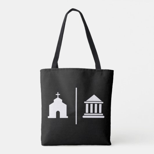 Afzonderlijke kerk en staat draagtas (Achterkant)