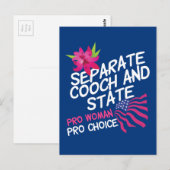 Afzonderlijke koek en de staat Funny Pro Choice Briefkaart (Voorkant / Achterkant)