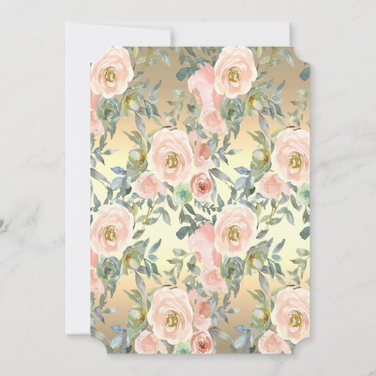 Afzuigkap, bloemen Roos Gold Afstuderen Kaart (Achterkant)