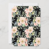 Afzuigkap, bloemen Rozen zwart Afstuderen Kaart (Achterkant)