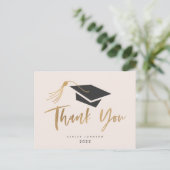 Afzuigkap en tassel Gold Foil Blush Briefkaart (Staand voorkant)