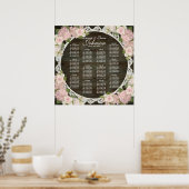 Afzuigkap Hydrangea Donkere houten kant Poster (Keuken)