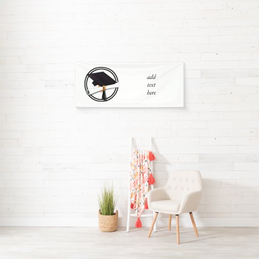Afzuigkap met zwarte en witte cirkel spandoek (Insitu)