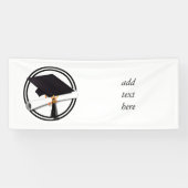 Afzuigkap met zwarte en witte cirkel spandoek (Horizontaal)