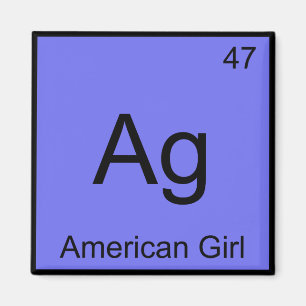 Ag - American Girl Chemie Elementsymbool T-shirt Magneet