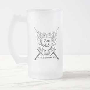 AG Crest Frosted Glass Stein Matglas Bierpul