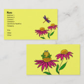 AG fleurs, grenouille, et cartes de visite de (Devant / Derrière)