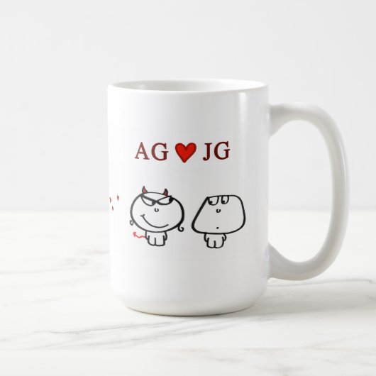 "AG hart JG" Koffiemok (Rechts)