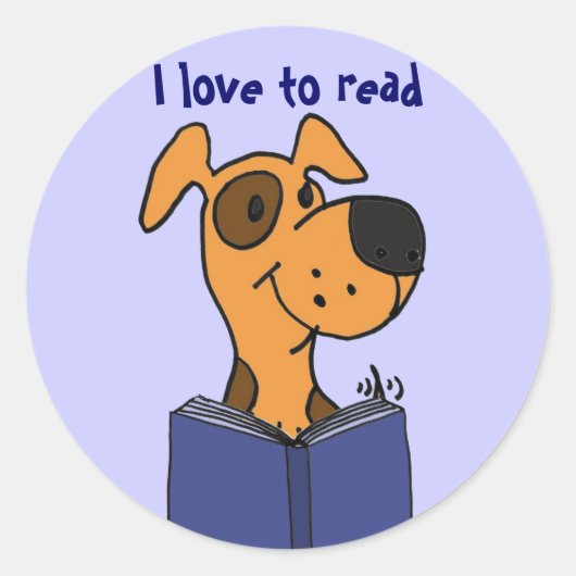 AG- J'adore lire les autocollants de dessin animé (Devant)