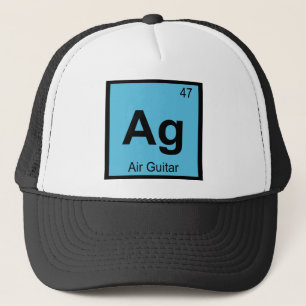 Ag - Luchtgitaar Muziek Chemie Periodiek Systeem Trucker Pet