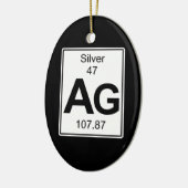 AG - Zilver Keramisch Ornament (Links)