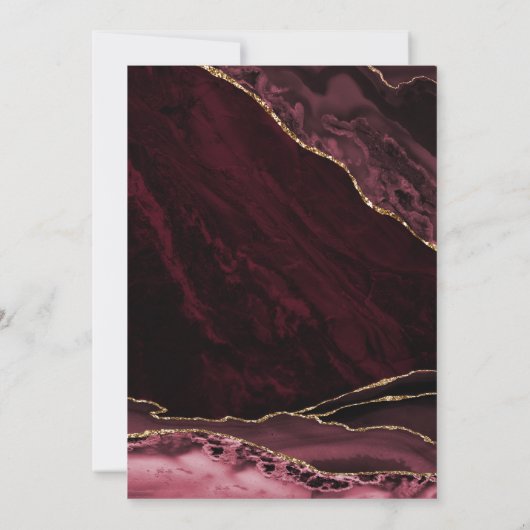 Agaat Bourgondië goud 30e verjaardag Kaart (Achterkant)