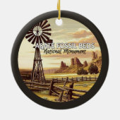 Agaat Fossiele Bedden Nationaal Monument Kerstmis Keramisch Ornament (Achterkant)