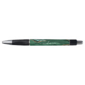 Agaat Groen Goud Glitter Emerald Custom Name Pen (Voorkant)