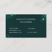 Agaat marmer groen monogram visitekaartje (Achterkant)