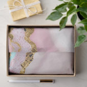 Agaat Marmer Populair Blauw Roze Goud Collectie Tissuepapier (Geschenk)