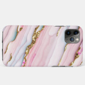 Agaat Marmer Trendy Blauw Roze Goud Collectie Case-Mate iPhone Case (Achterkant (horizontaal))