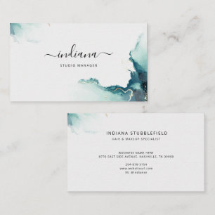 Agaat Monogram Minimalistisch Handgemaakt Visitekaartje