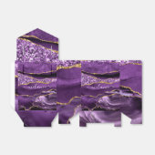 Agaat Paarse Gouden Marmeren Custom Naam Gift Box Bedankdoosjes (Uitgevouwen)