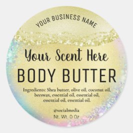 Agaat regenboog gekleurde body boter labels