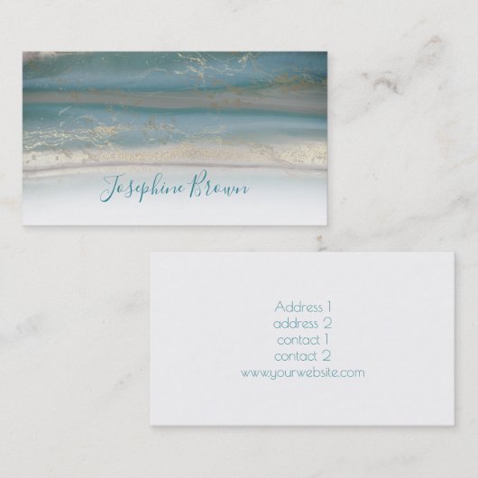 Agaat stenen textuur visitekaartje (Voorkant / Achterkant)