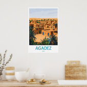 Agadez Reisprint Agadez Muur Niger Agadez Kunst Poster (Keuken)