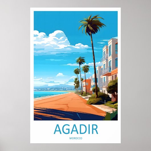 Agadir Voyage Impression Art Mural Agadir Décorati (Devant)