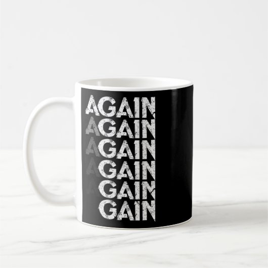 Again Gain Funny Bodybuilding Gym Workout Gift Koffiemok (Links)